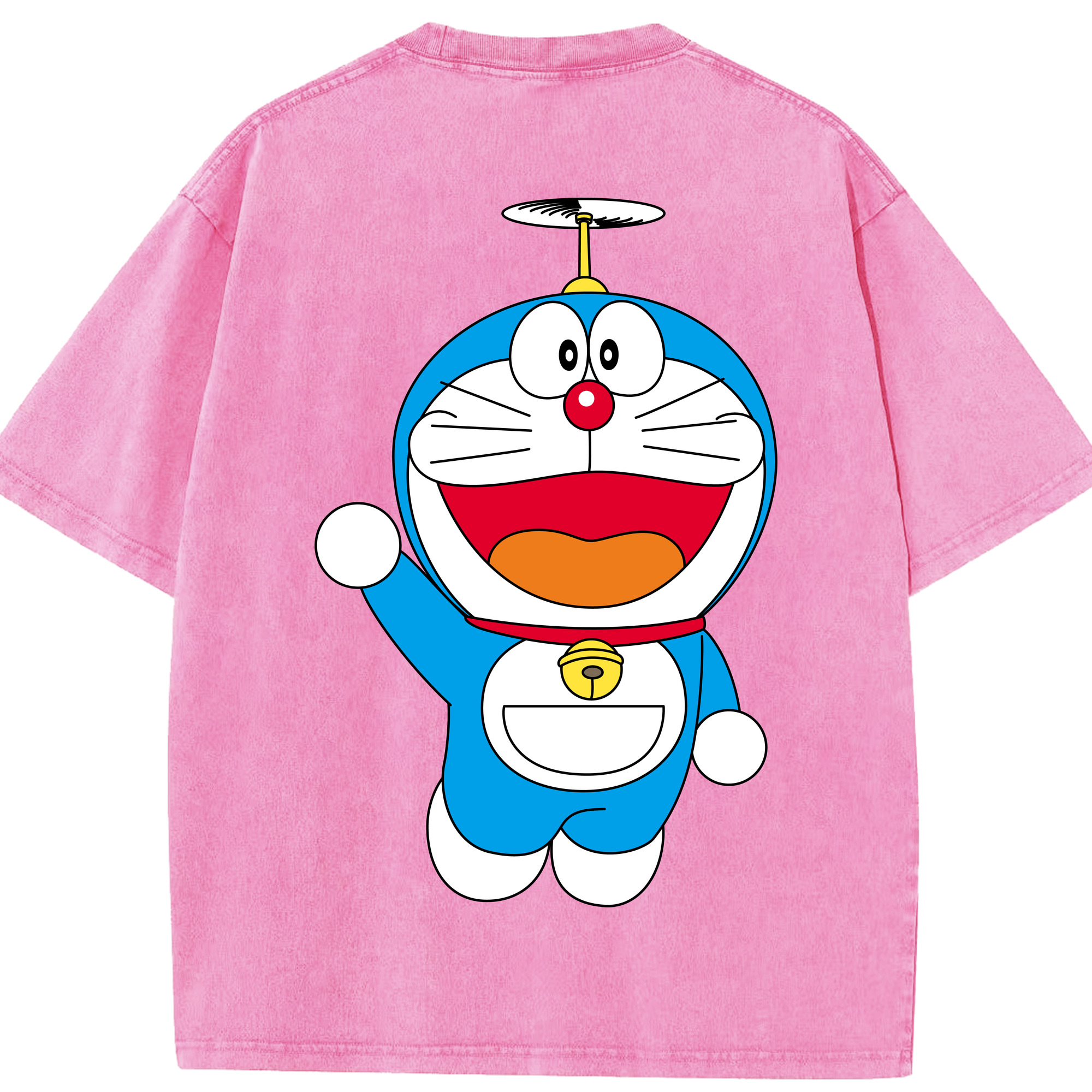 （画像用） ドラえもん Doraemon 綿100% ヴィンテージ風 半袖Tシャツ（背面プリント）